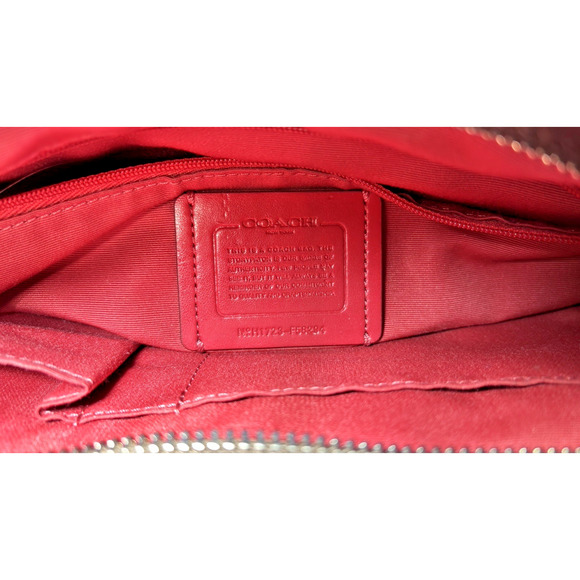 Coach City Zip Tote F58294- Shoulder Bag/Handbag/Purse Pink/Red leather Trim - Picture 13 of 16